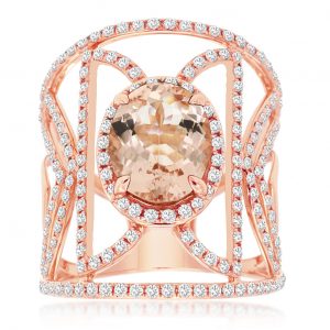 MORGANITE & DIAMOND RING