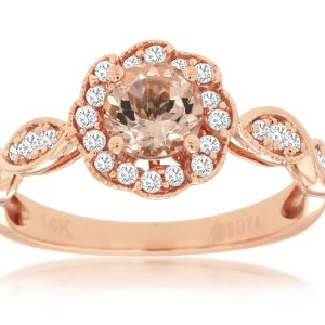 MORGANITE & DIAMOND RING