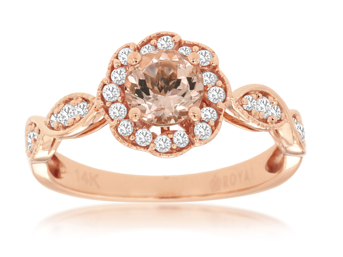 MORGANITE & DIAMOND RING