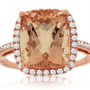 MORGANITE & DIAMOND RING