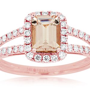 MORGANITE & DIAMOND RING