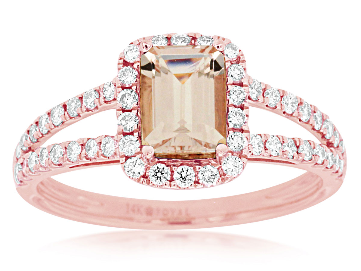 MORGANITE & DIAMOND RING
