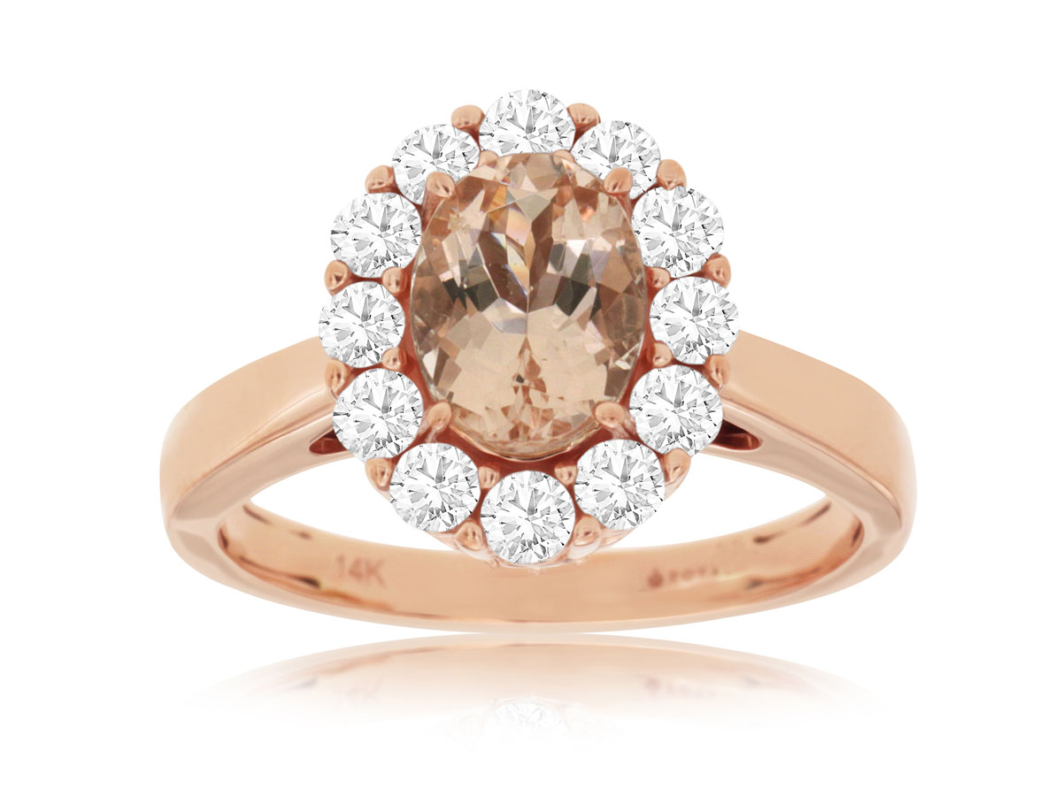 MORGANITE & DIAMOND RING
