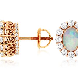 OPAL & DIAMOND EARRING