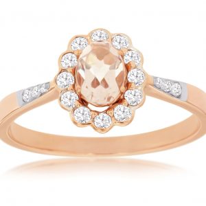 MORGANITE & DIAMOND RING