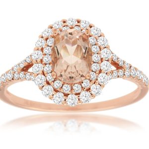 MORGANITE & DIAMOND RING