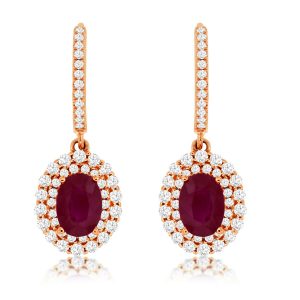 RUBY & DIAMOND EARRING