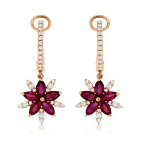 RUBY & DIAMOND EARRING