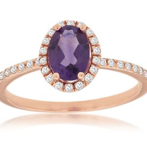 AMETHYST & DIAMOND RING