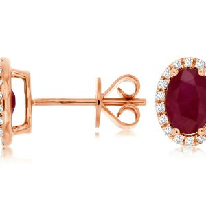 RUBY & DIAMOND EARRING