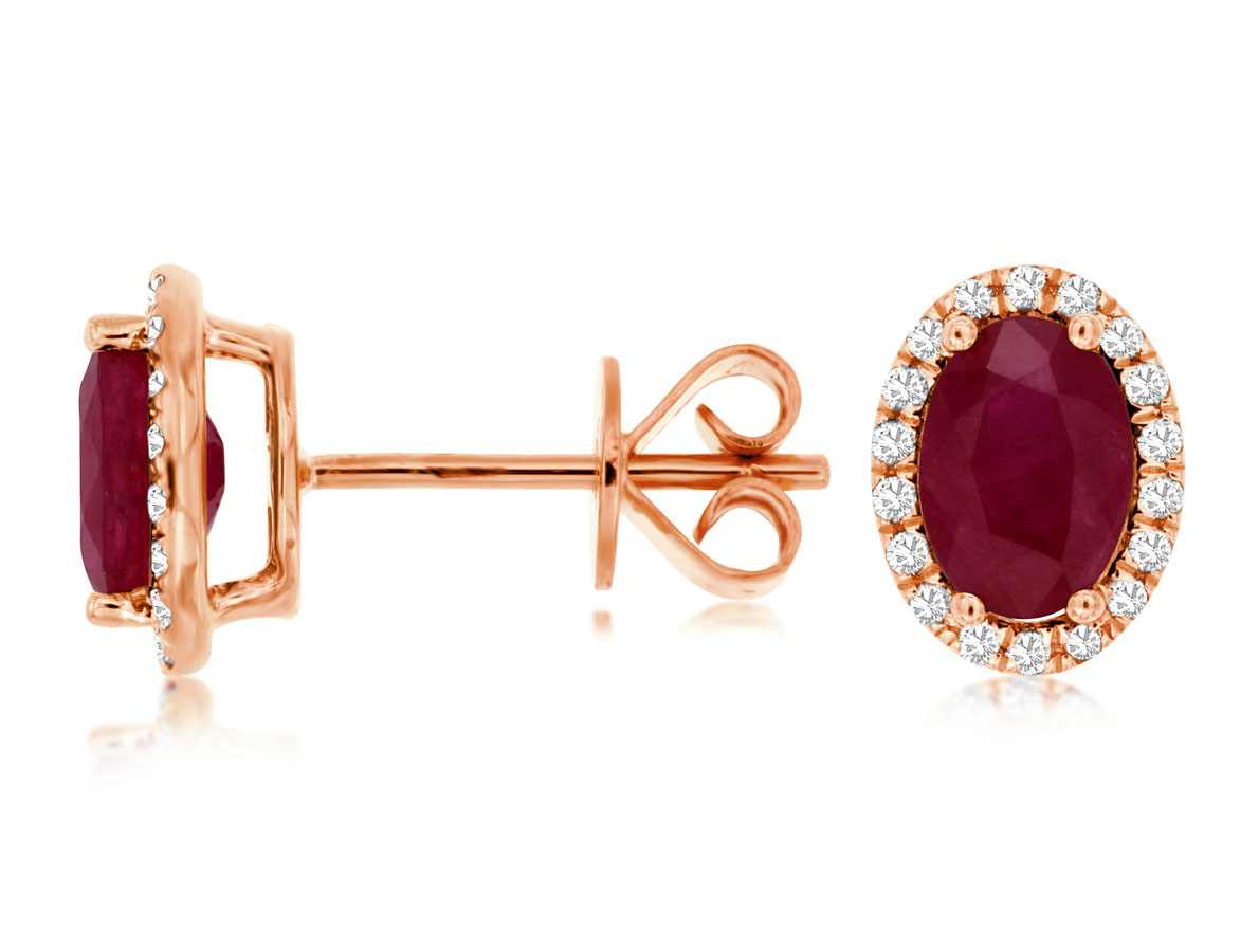 RUBY & DIAMOND EARRING