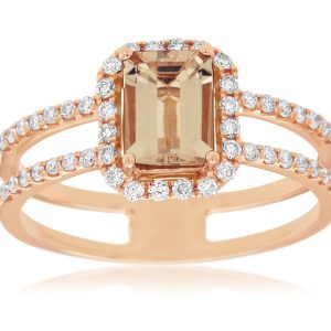 MORGANITE & DIAMOND RING