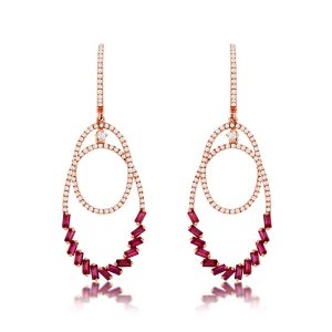 RUBY & DIAMOND EARRING