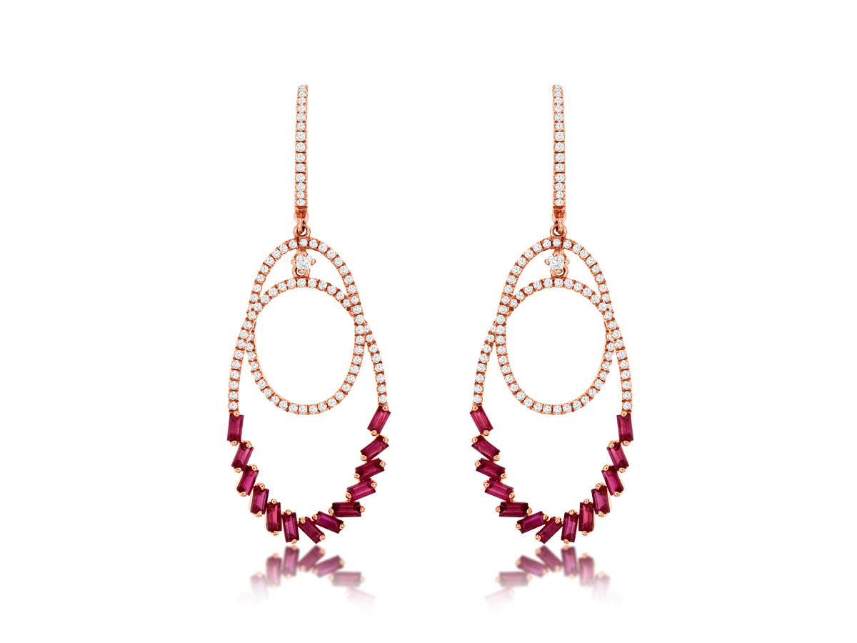RUBY & DIAMOND EARRING
