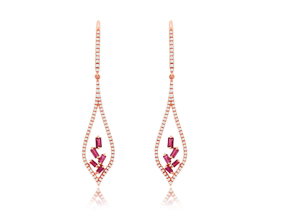 RUBY & DIAMOND EARRING