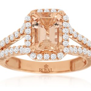 MORGANITE & DIAMOND RING