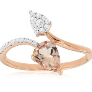 MORGANITE & DIAMOND RING