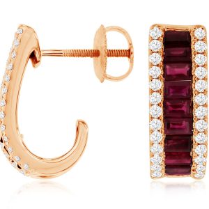 RUBY & DIAMOND EARRING