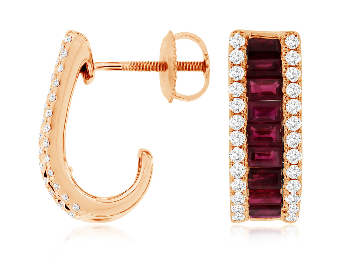 RUBY & DIAMOND EARRING