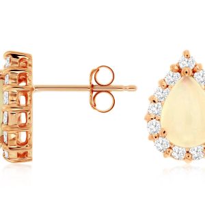 OPAL & DIAMOND EARRING