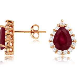 RUBY & DIAMOND EARRING