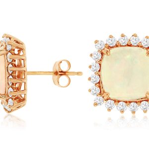 OPAL & DIAMOND EARRING