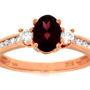 RHODOLITE & DIAMOND RING