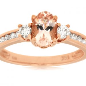MORGANITE & DIAMOND RING