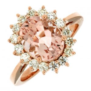 MORGANITE & DIAMOND RING