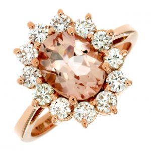 MORGANITE & DIAMOND RING