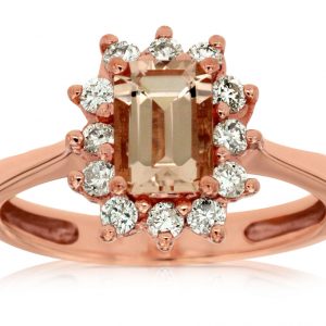 MORGANITE & DIAMOND RING