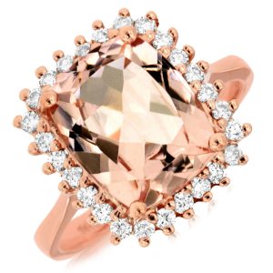 MORGANITE & DIAMOND RING