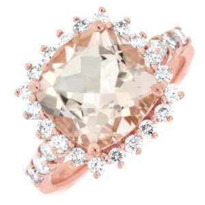 MORGANITE & DIAMOND RING