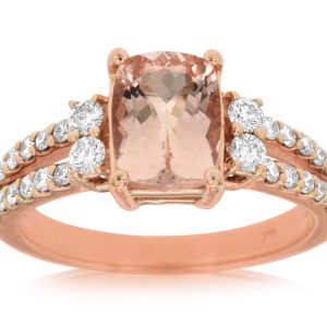 MORGANITE & DIAMOND RING