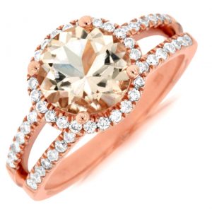 MORGANITE & DIAMOND RING