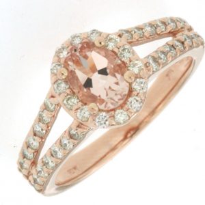 MORGANITE & DIAMOND RING