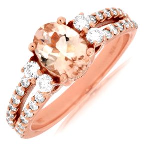 MORGANITE & DIAMOND RING