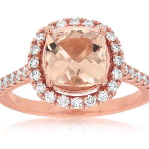 MORGANITE & DIAMOND RING