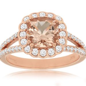 MORGANITE & DIAMOND RING