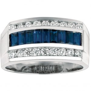 MEN’S SAPPHIRE & DIAMOND RING