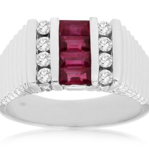 MEN’S RUBY & DIAMOND RING