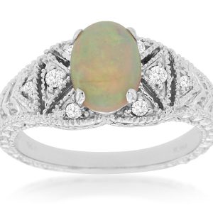 OPAL & DIAMOND RING