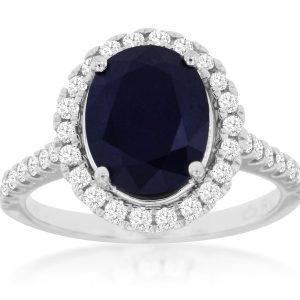 SAPPHIRE & DIAMOND RING