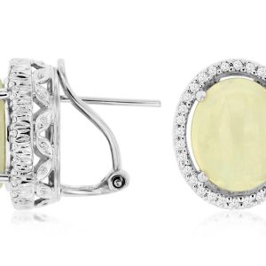 OPAL & DIAMOND EARRING
