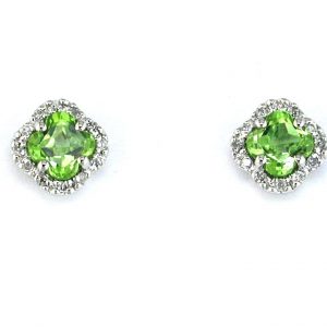 PERIDOT & DIAMOND EARRING