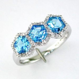 DIAMOND BLUE TOPAZ RING