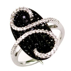 BLACK DIAMOND & DIAMOND RING