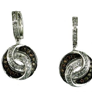 DIAMOND & MOCHA DIA EARRING