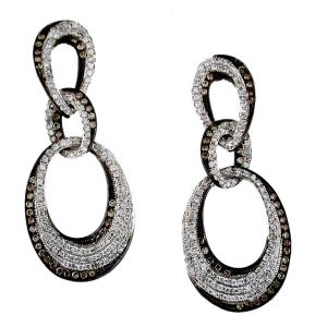 DIAMOND & MOCHA DIA EARRING