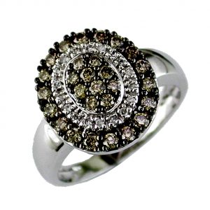 DIAMOND & BROMN DIAMOND RING